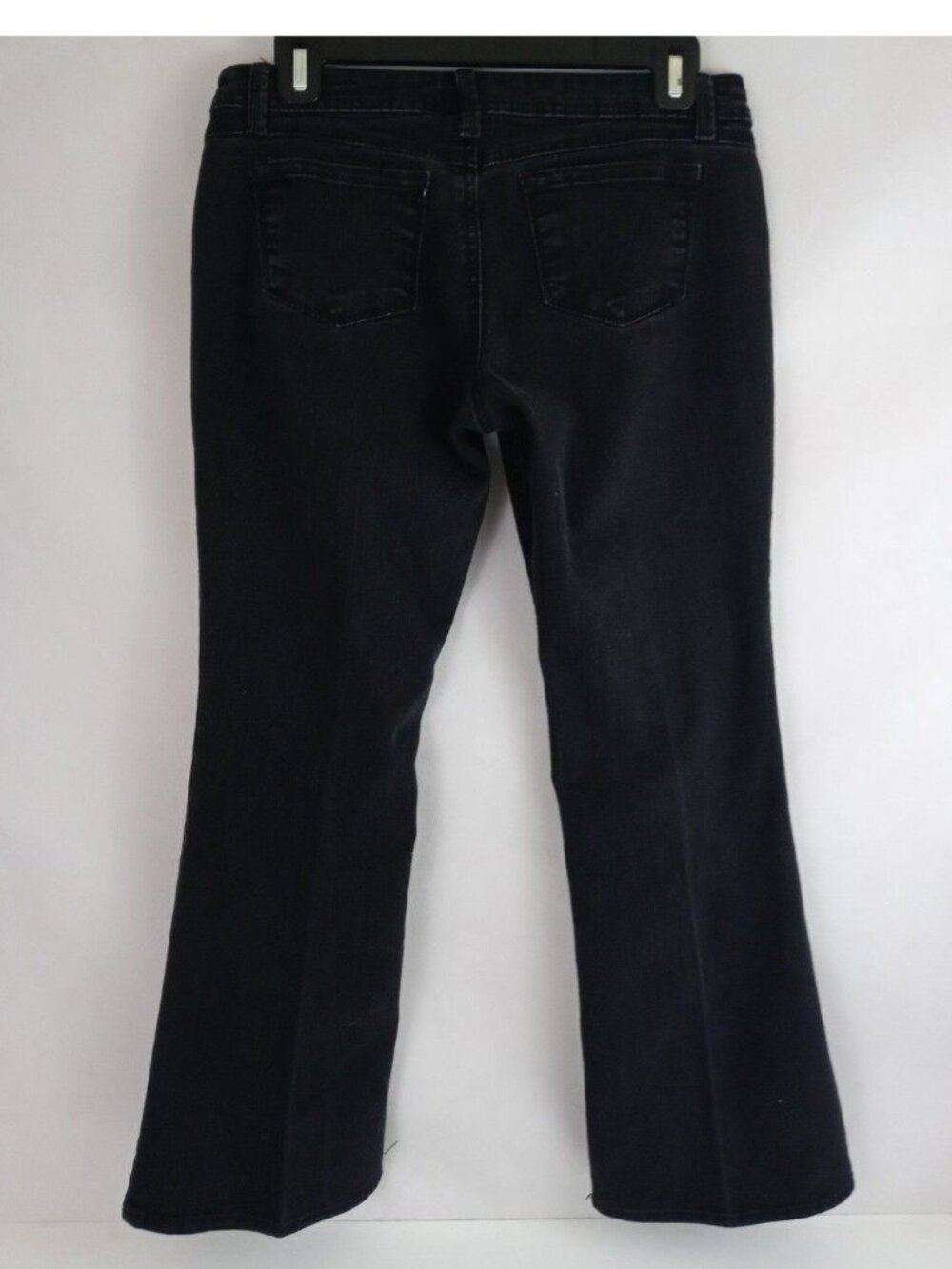 St. John's Bay Women's Midnight Black Low Rise Bootcut Jeans Size 4P